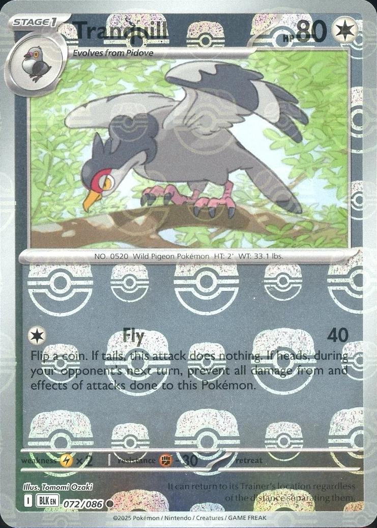 Black Bolt Tranquill [Master-Ball] Pokémon card
